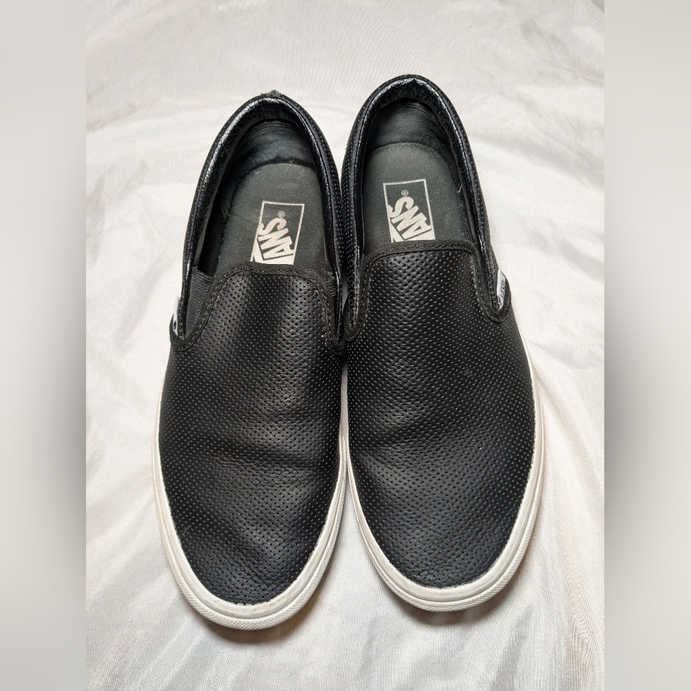 Vans Unisex Black Slip On Shoes Size 6.5 Mens Or 8 Womens
